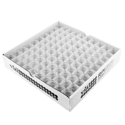 Research Products International Corp Low Background Glass Scintillation Vials, 20ml Capacity, 22mm Cap Size, Urea Unattched Caps, Polyseal Cone Liners, 500 per Case
