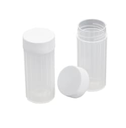 Research Products International Corp Wide-Mouth Copolymer Plastic Vials, 100 per Tray, 500 per Case
