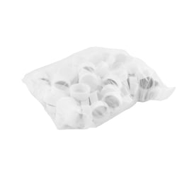 Research Products International Corp High Density Polyethylene Vials, 20ml Capacity, 22mm Poly Lined Plastic Screw Caps, White, Bulk Packed, 1000 per Case