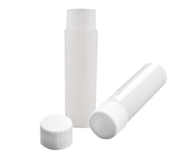 Research Products International Corp 6ml High Density Polyethylene Vial, Push-On Caps, Bulk Packed, 2000 per Case