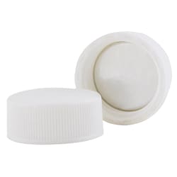 Research Products International Corp Replacement Polypropylene Vial Caps, 22mm Metal Foil Lined Plastic Screw Caps, White, 1000 per Package