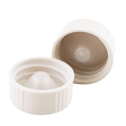 Research Products International Corp&nbsp;Replacement Urea Vial Caps, 22mm Polyseal Cone Lined Plastic Screw Caps, White, 1000 per Package