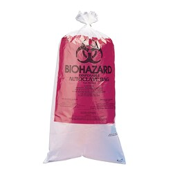 Research Products International Corp Autoclavable BioHazard Bags, Printed,