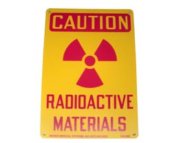 Research Products International Corp Caution Radioactive Materials Sign,