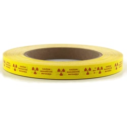 Research Products International Corp Perforated Mark-It Tape, Caution Radioactive