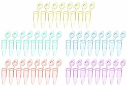 Research Products International Corp&nbsp;UltraFlux SnapStrip Micro-Tubes, 0.2ml Capacity, Assorted Colors, 120 Strips per Case