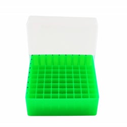 Research Products International Corp Cryogenic Storage Racks, 81 Tube Capacity, Green, 2 per Case