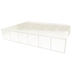 Research Products International Corp Acrylic Compartment Box, 6 Compartments,