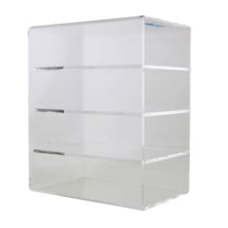 Research Products International Corp Acrylic Organizer for Flipper Micro-Tube Racks, 4 Rack Capacity, Vertical 8 3/8 x 5 x 10 Inches