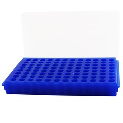 Research Products International Corp&nbsp;Flipper Micro-Tube Racks, 96 Capacity, Blue, 5 per Case