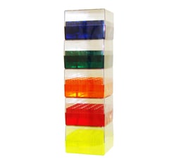 Research Products International Corp Cryo-Freeze Storage Boxes, 25 Tube Capacity, Assorted Colors, 5 per Package, 3 x 3 x 2 1/8