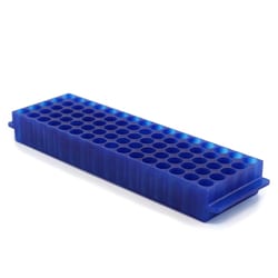 Research Products International Corp&nbsp;Micro-Tube Rack, 80 Tube Capacity, Standard Blue Color, 5 per Case