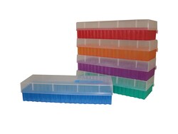 Research Products International Corp&nbsp;Micro-Tube Rack Container with Hinged Lid, Assorted Colors, 5 per Case