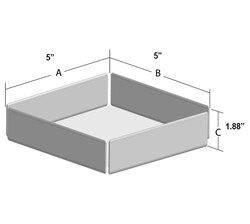 Research Products International Corp STORAGE BOX, STANDARD 2 IN., ALUMINUM