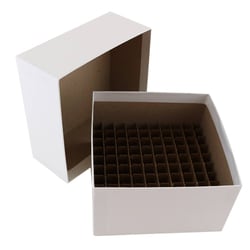 Research Products International Corp Cardboard Storage Box w/ Lid & Divider,