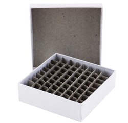 Research Products International Corp PCR Tube Mini-Freezer Box with Divider, 64 x 0.2ml Tube Capacity, 5 per Case