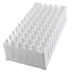 Research Products International Corp Smooth Rack, Poly, White, 72 Tubes,