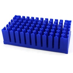 Research Products International Corp Smooth Rack, Poly, Blue, 72 Tubes,