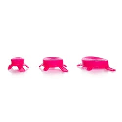 Research Products International Corp Silicone Lids, Mixed Size Set, PNK, 3/pk