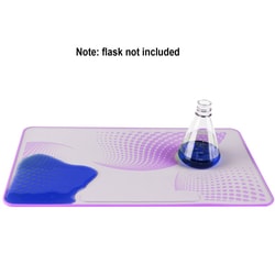 Research Products International Corp Silicone Safety Lab Mat, Purple and Purple with Gray