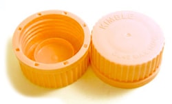 Research Products International Corp Replacement Cap for Kimcole Bottle, Orange, 10/cs