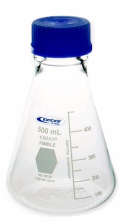Research Products International Corp KimCote Plastic Coated Erlenmeyer Flask, 500 ml, 6 per Case