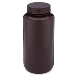 Research Products International Corp Diamond RealSeal Bottles, Amber Color, Wide Mouth, 500 ml, 12/pk