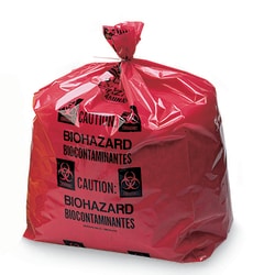 Research Products International Corp Red Color Polyethylene Bag Printed