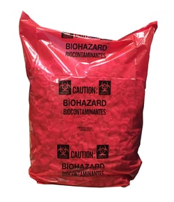 Research Products International Corp Red Color Polyethylene Bag Printed