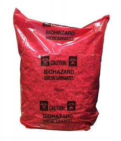 Research Products International Corp Poly Liner Printed w/ BioHazard Symbol,
