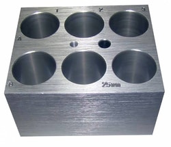 Research Products International Corp&nbsp;Heating Block, Holds 6x25mm Tubes