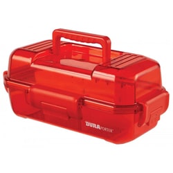 Research Products International Corp Duraporter Laboratory Transport Box, 15 x 7 3/4 x 6 1/4 inches High, Red with Red Handles