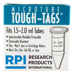 Research Products International Corp&nbsp;Tough-Tags, 1.28 x 0.5 Inch Labels for 1.5-2.0ml Tubes, Clear, 1000 per Package