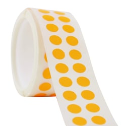 Research Products International Corp&nbsp;Tough-Spots, 3/8 Inch Diameter for 0.5-2.0ml Tubes, Orange, 1,000 per Package