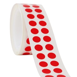 Research Products International Corp Tough-Spots, 3/8 Inch Diameter for 0.5-2.0ml Tubes, Red, 1,000 per Package