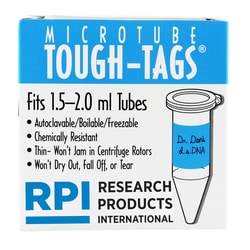 Research Products International Corp&nbsp;Tough-Tags, 1.28 x 0.5 Inch Labels for 1.5-2.0ml Tubes, Blue, 1000 per Package