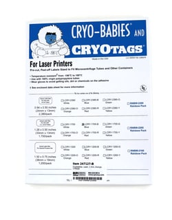 Research Products International Corp Cryo-Babies Labels, Laser Sheet, 1.5