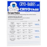 247127-R - Cryo-Babies Labels, Laser Sheet, 1.5 - 2.0ml Tubes, 1.28 X 0
