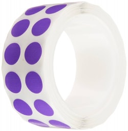 Research Products International Corp&nbsp;Tough-Spots, 1/2 Inch Diameter for 1.5-2.0ml Tubes, Lavender, 1000 per Package