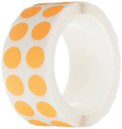 Research Products International Corp&nbsp;Tough-Spots, 1/2 Inch Diameter for 1.5-2.0ml Tubes, Orange, 1000 per Package