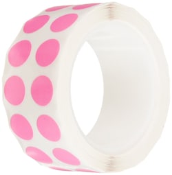 Research Products International Corp&nbsp;Tough-Spots, 1/2 Inch Diameter for 1.5-2.0ml Tubes, Pink, 1000 per Package