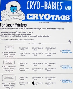 Research Products International Corp Cryo-Tags, Laser, 1 1/2x3/4