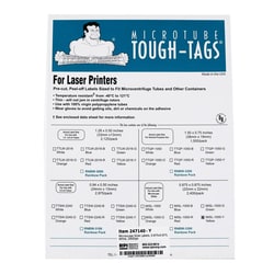Research Products International Corp&nbsp;Tough-Tags, Slide Labels, Yellow, 2400/pk