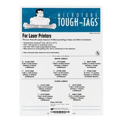 Research Products International Corp&nbsp;Flag-Tags, Laser, White, 2.5 x 0.5 Inches, 1500 per Package