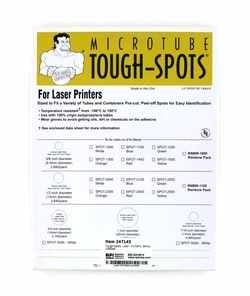 Research Products International Corp Tough-Spots, Laser, 15-50ml, White, 1260/pk