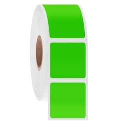 Research Products International Corp&nbsp;NitroTag Cryogenic Barcode Labels, 1 x 1 Inch Labels, 1 Inch Core Roll, Green, 1000 Labels per Roll
