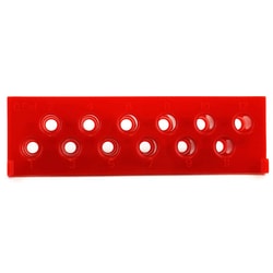 Research Products International Corp&nbsp;Flexi-Rack Workstation Tube Inserts, 0.5ml Tubes, Holds 12 Tubes, Red, 5 per Package