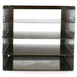 Research Products International Corp Freezer Rack for 100 Place Slides, Stainless Steel, 1 x 4 Array, Dimensions (Inches) 8 1/2 x 7 5/8 x 6 5/8H