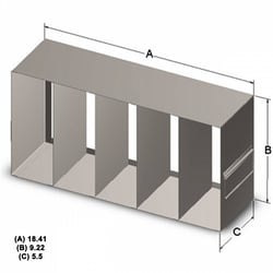 Research Products International Corp&nbsp;Freezer Rack, Upright, 96 & 384 Plates, 18.5x5.5x9 3/16