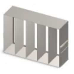 Research Products International Corp Storage Rack for Upright Freezers, Holds 96 Well or 384 Well Plates, Rack Dimensions (Inches) 22 x 5 1/2 x 11H
